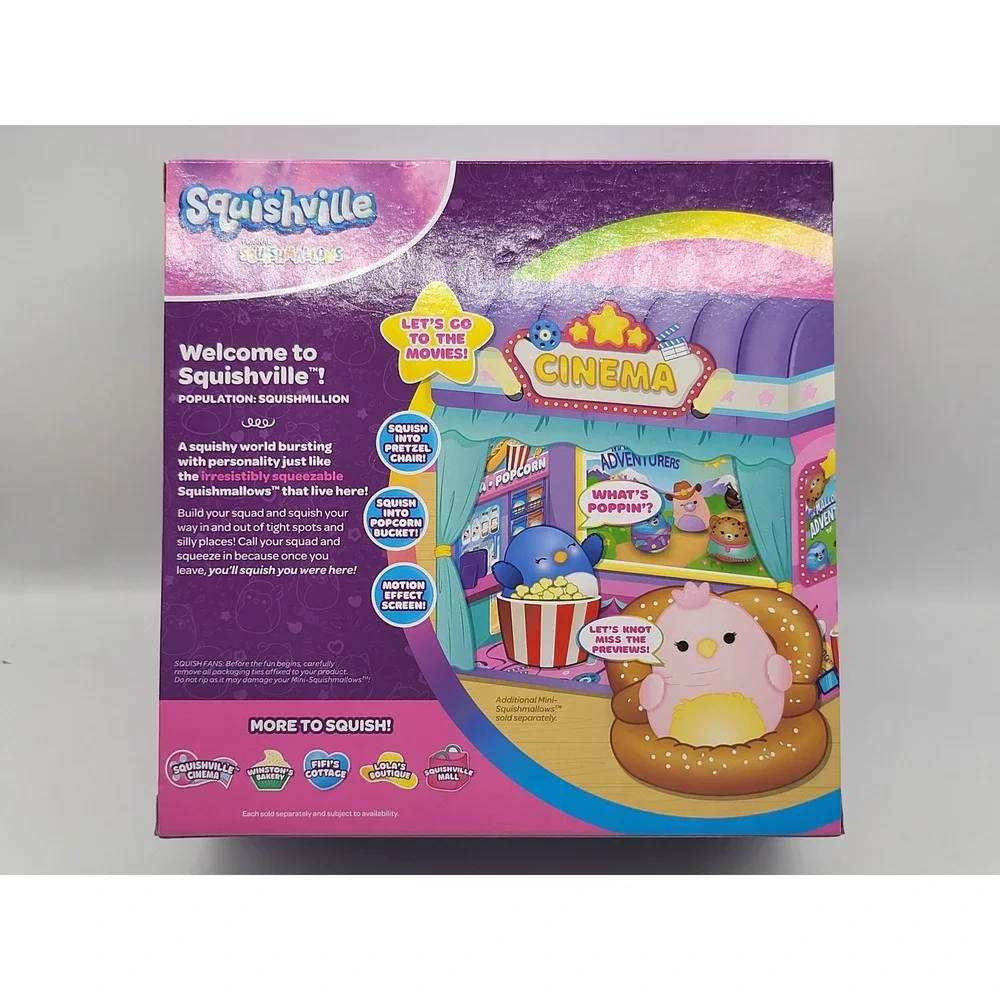 Squishville by Squishmallows Squishville Cinema Playset with Figures and‎ Access